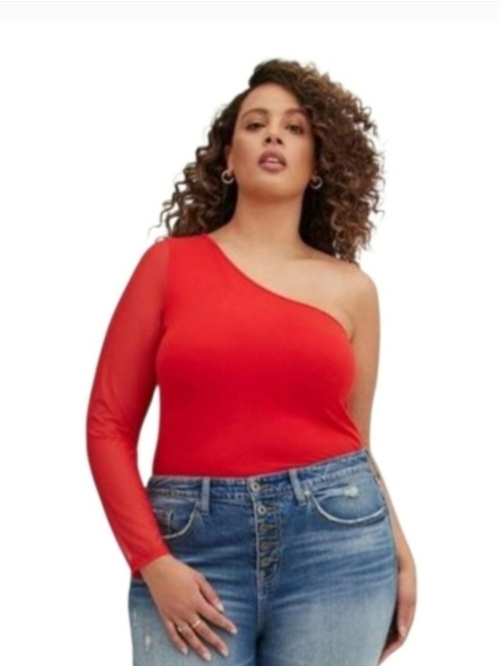 Torrid Red Hot Sexy One Shoulder Top 4 4X